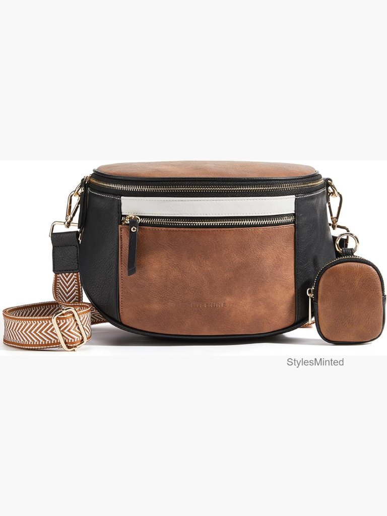 Vegan Leather Crossbody Purse With Rfid Blocking Slots